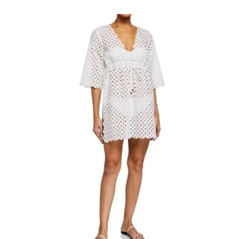 Tory Burch White Eyelet Swim Cover-Up